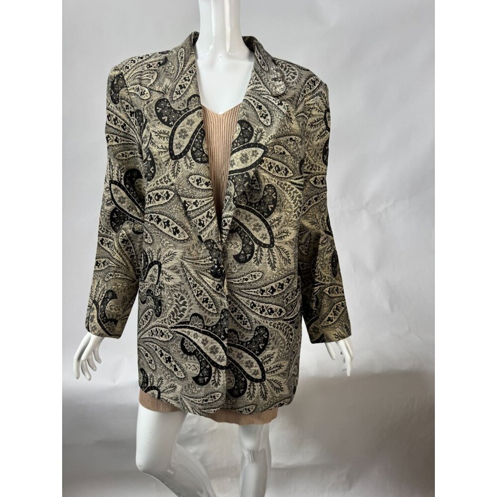 Howard Wolf Vintage Womens Paisley Blazer Jacket L Made in USA